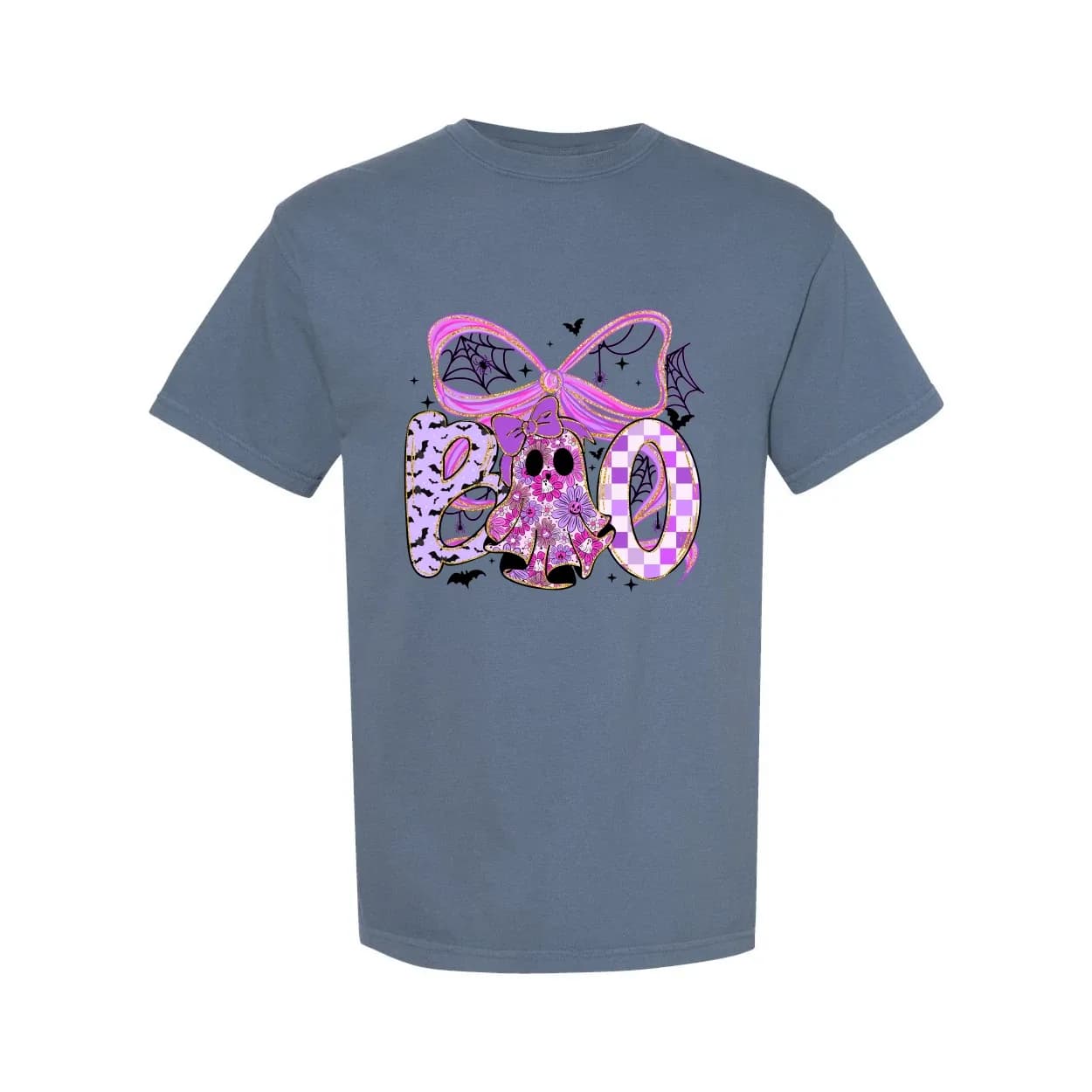 Halloween Boo Shirt in Blue Jean